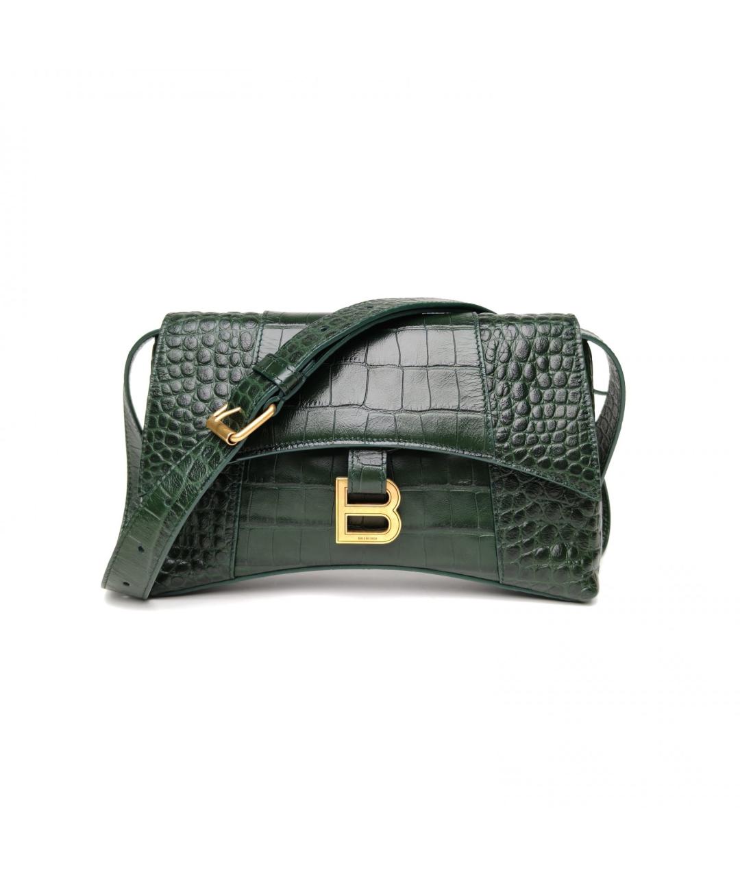 BALENCIAGA Зеленая кожаная сумка через плечо, фото 2