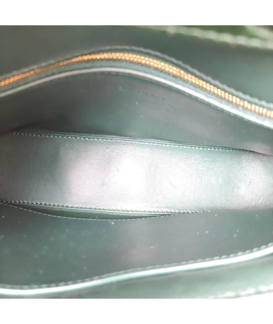 BALENCIAGA Зеленая кожаная сумка через плечо, фото 8