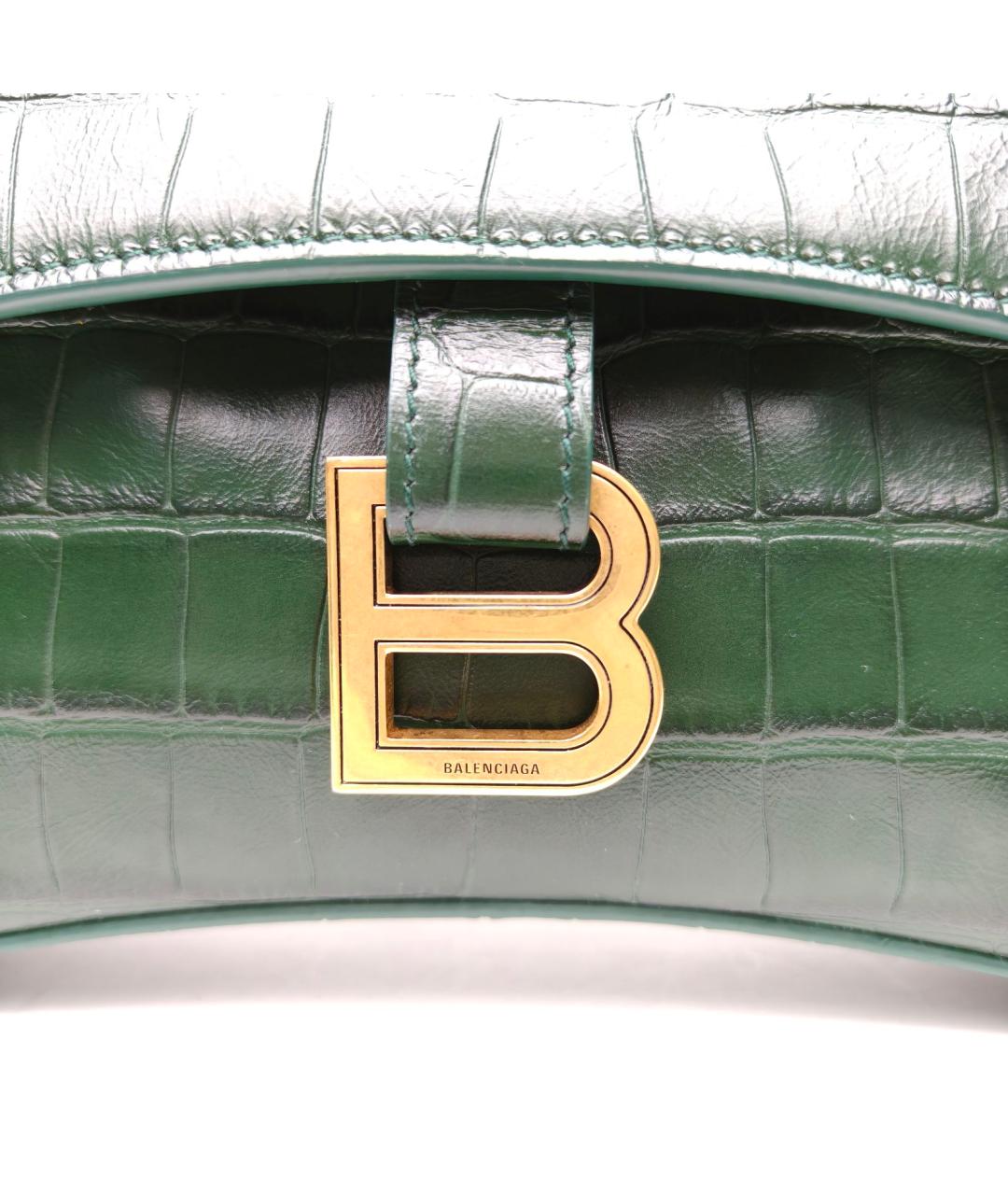 BALENCIAGA Зеленая кожаная сумка через плечо, фото 7