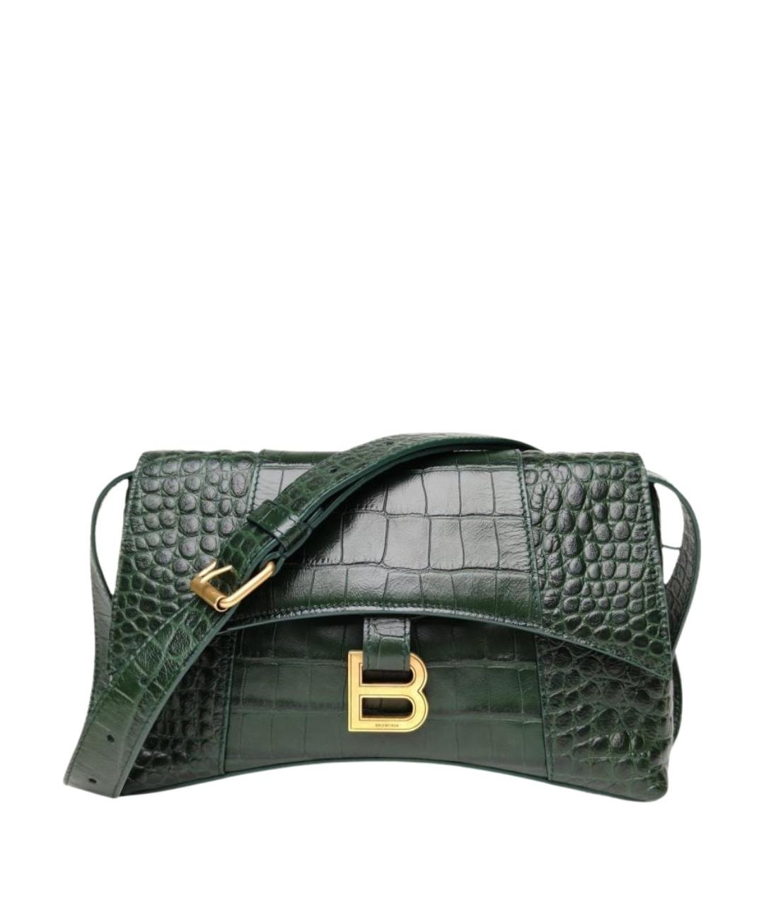 BALENCIAGA Зеленая кожаная сумка через плечо, фото 1