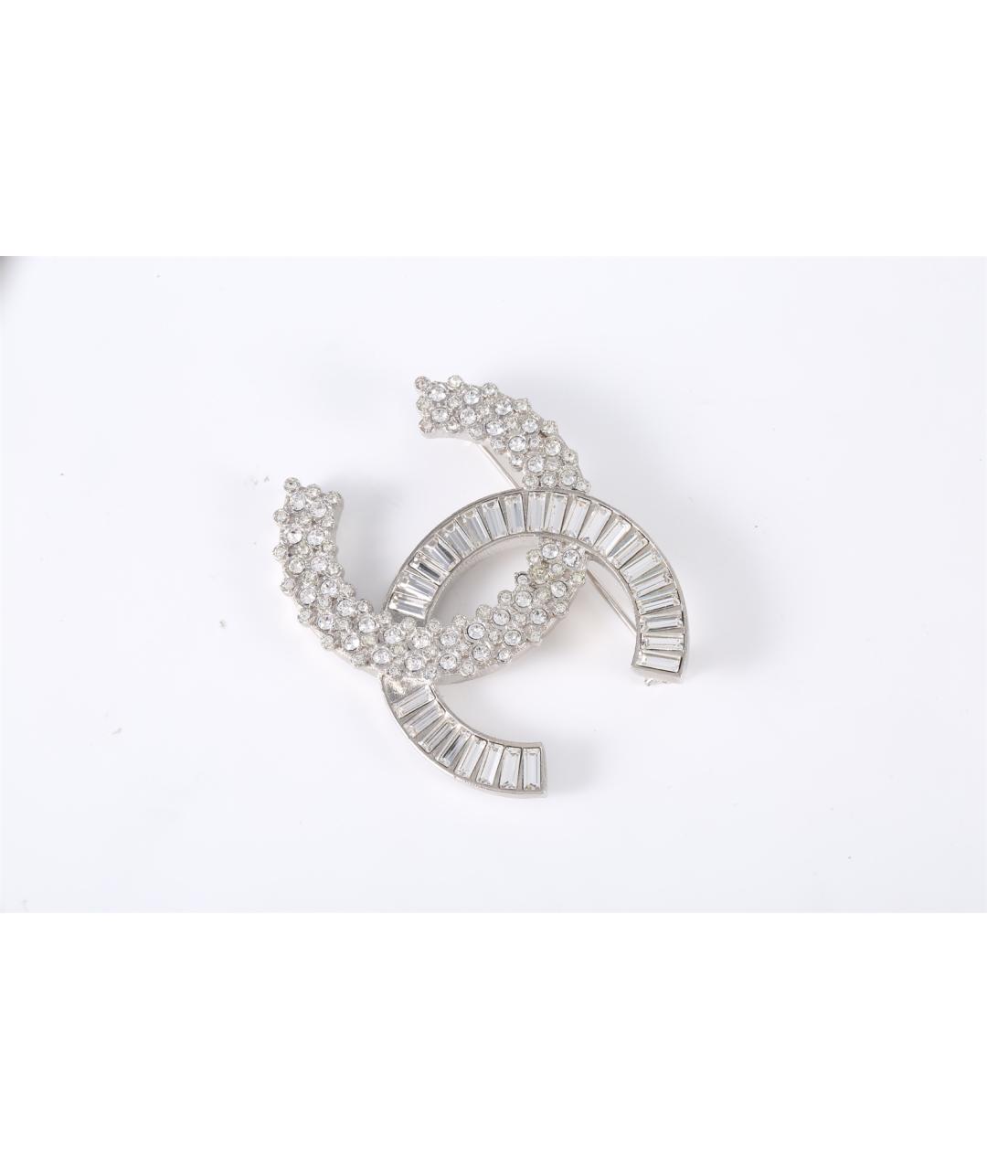 CHANEL Серебряная металлическая булавка / брошь, фото 2