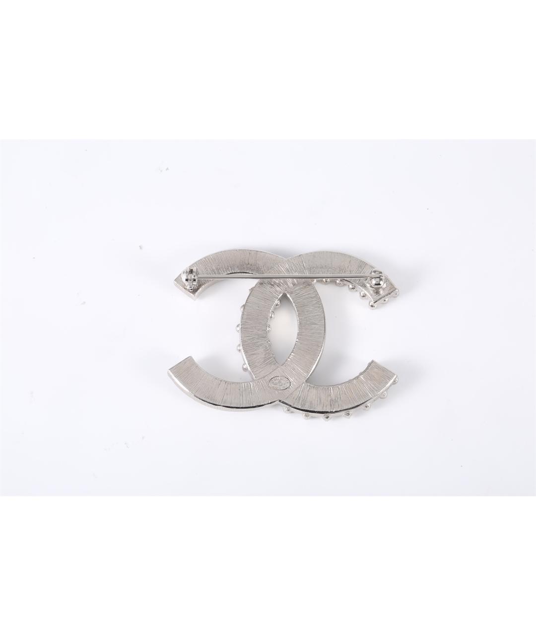 CHANEL Серебряная металлическая булавка / брошь, фото 3