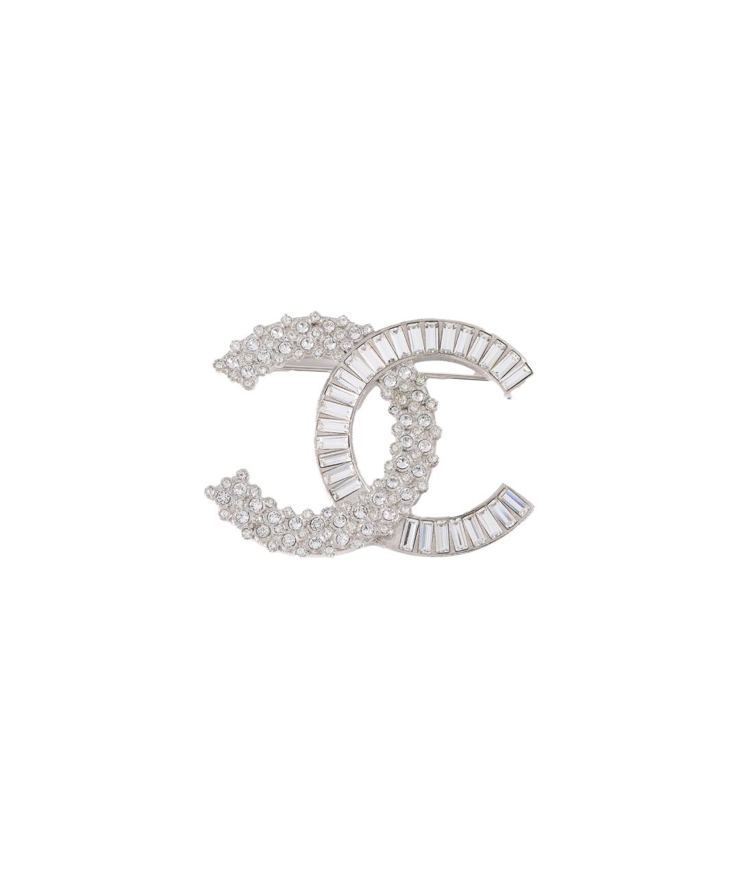 CHANEL Серебряная металлическая булавка / брошь, фото 9
