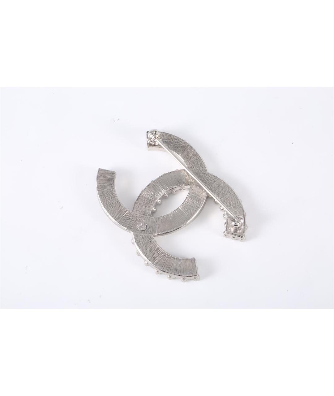 CHANEL Серебряная металлическая булавка / брошь, фото 4