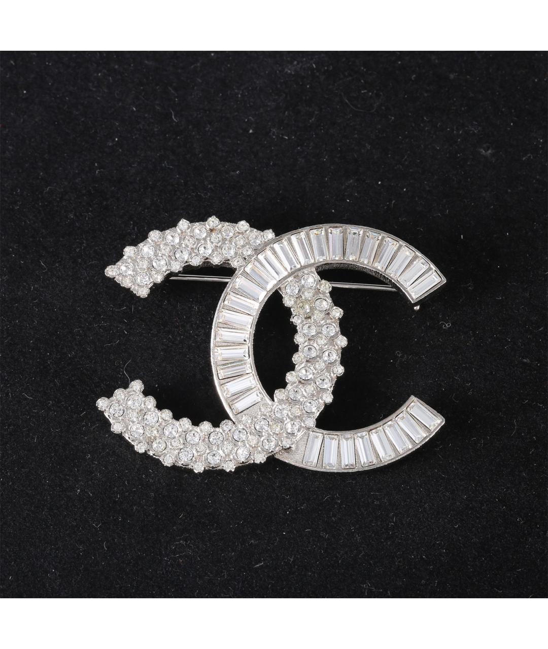 CHANEL Серебряная металлическая булавка / брошь, фото 6
