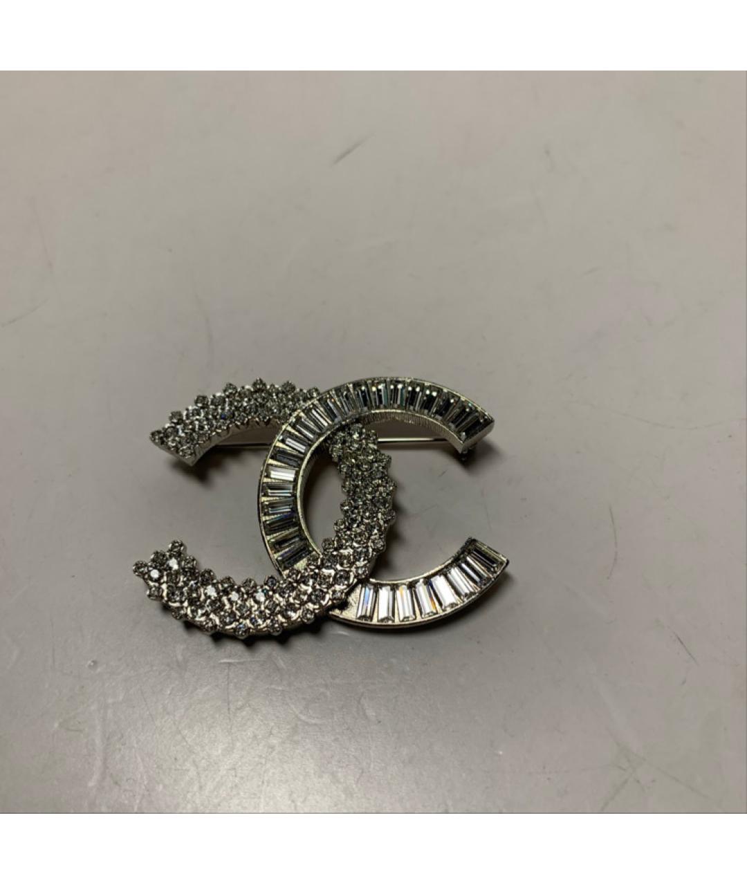 CHANEL Серебряная металлическая булавка / брошь, фото 7