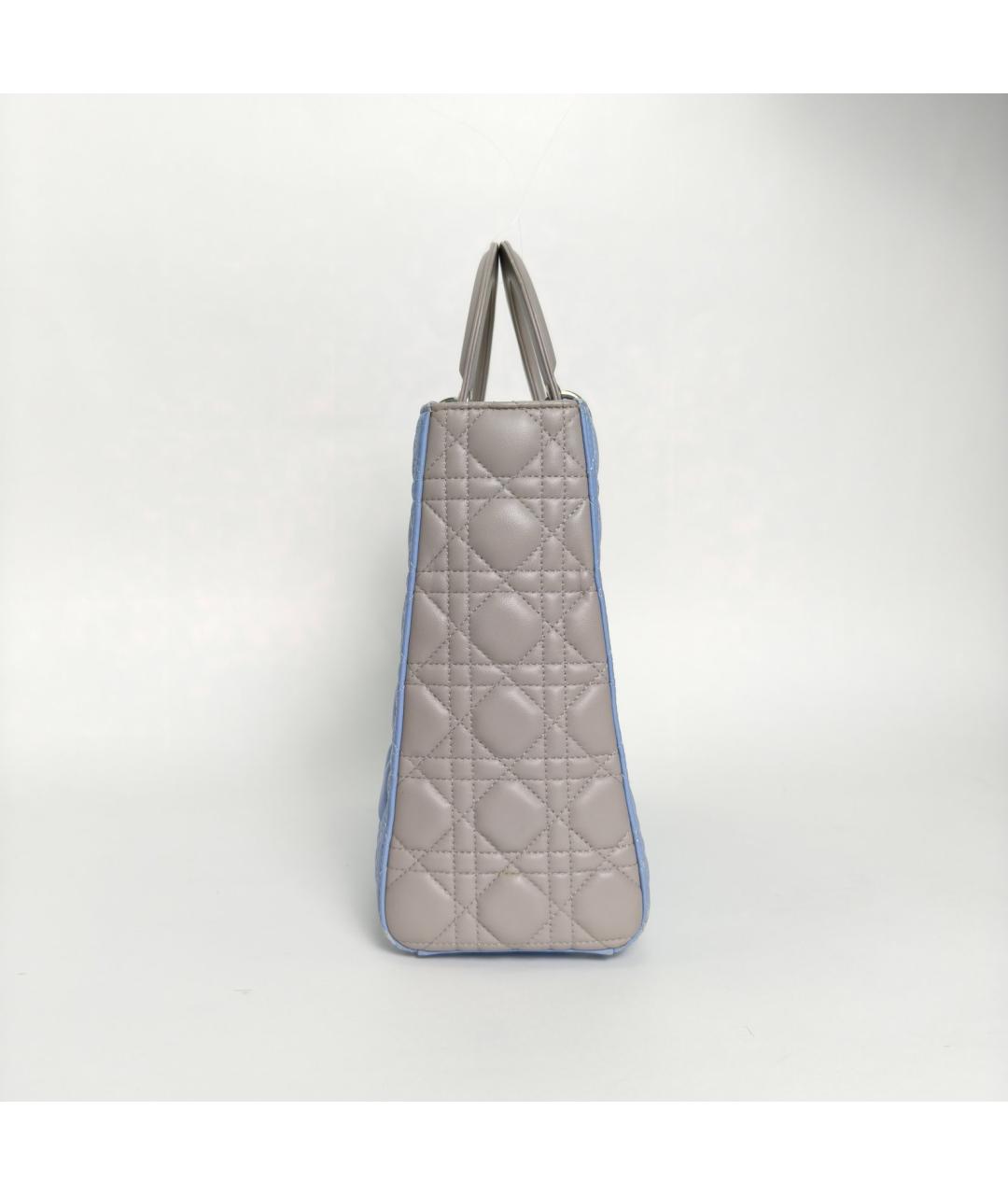 CHRISTIAN DIOR Голубая кожаная сумка через плечо, фото 3