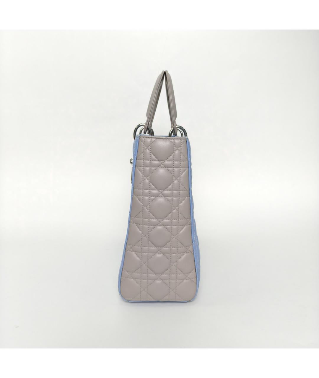 CHRISTIAN DIOR Голубая кожаная сумка через плечо, фото 5