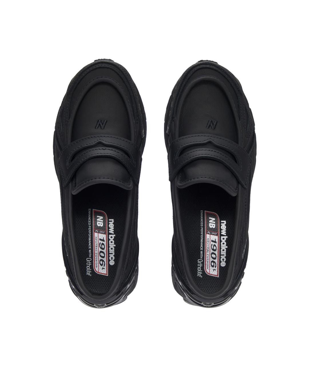 NEW BALANCE Черные кожаные лоферы, фото 5