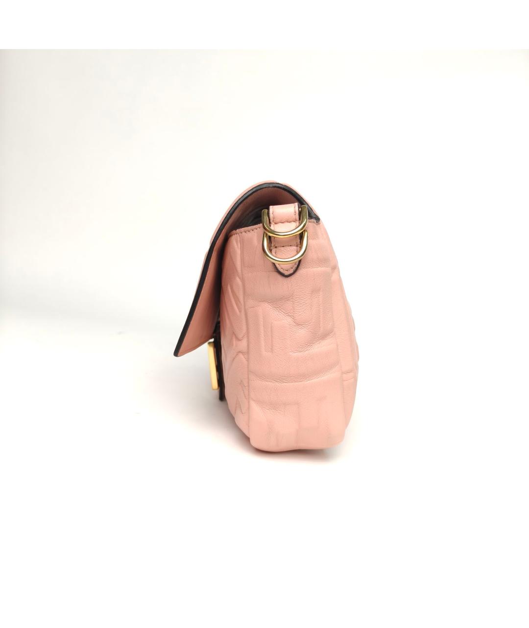 FENDI Розовая кожаная сумка через плечо, фото 3