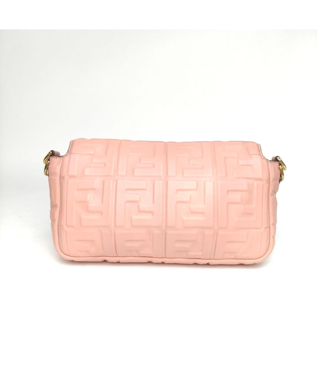 FENDI Розовая кожаная сумка через плечо, фото 4