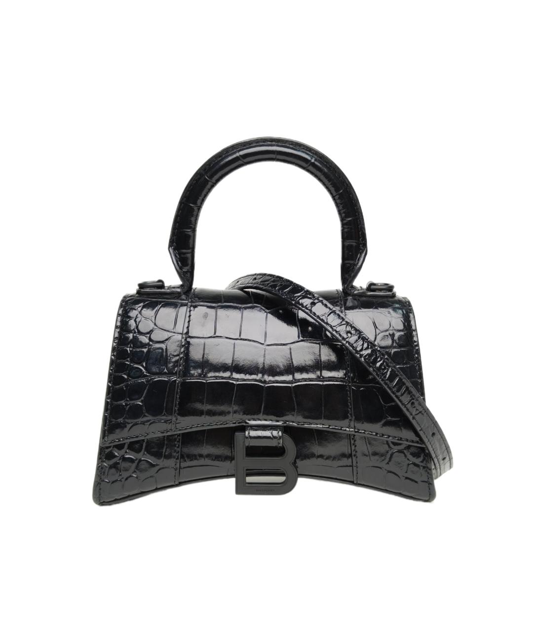 BALENCIAGA Черная кожаная сумка через плечо, фото 10