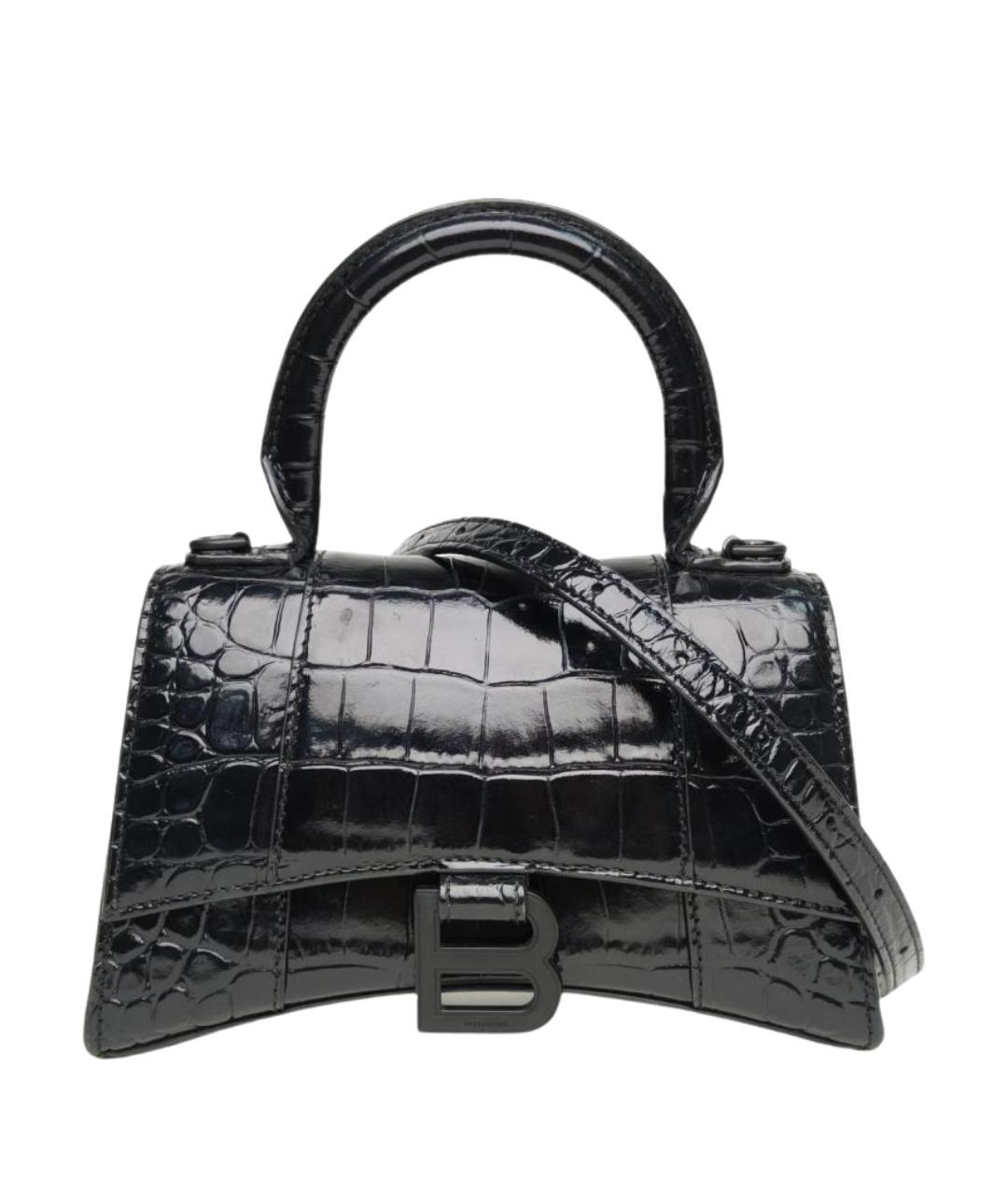 BALENCIAGA Черная кожаная сумка через плечо, фото 1