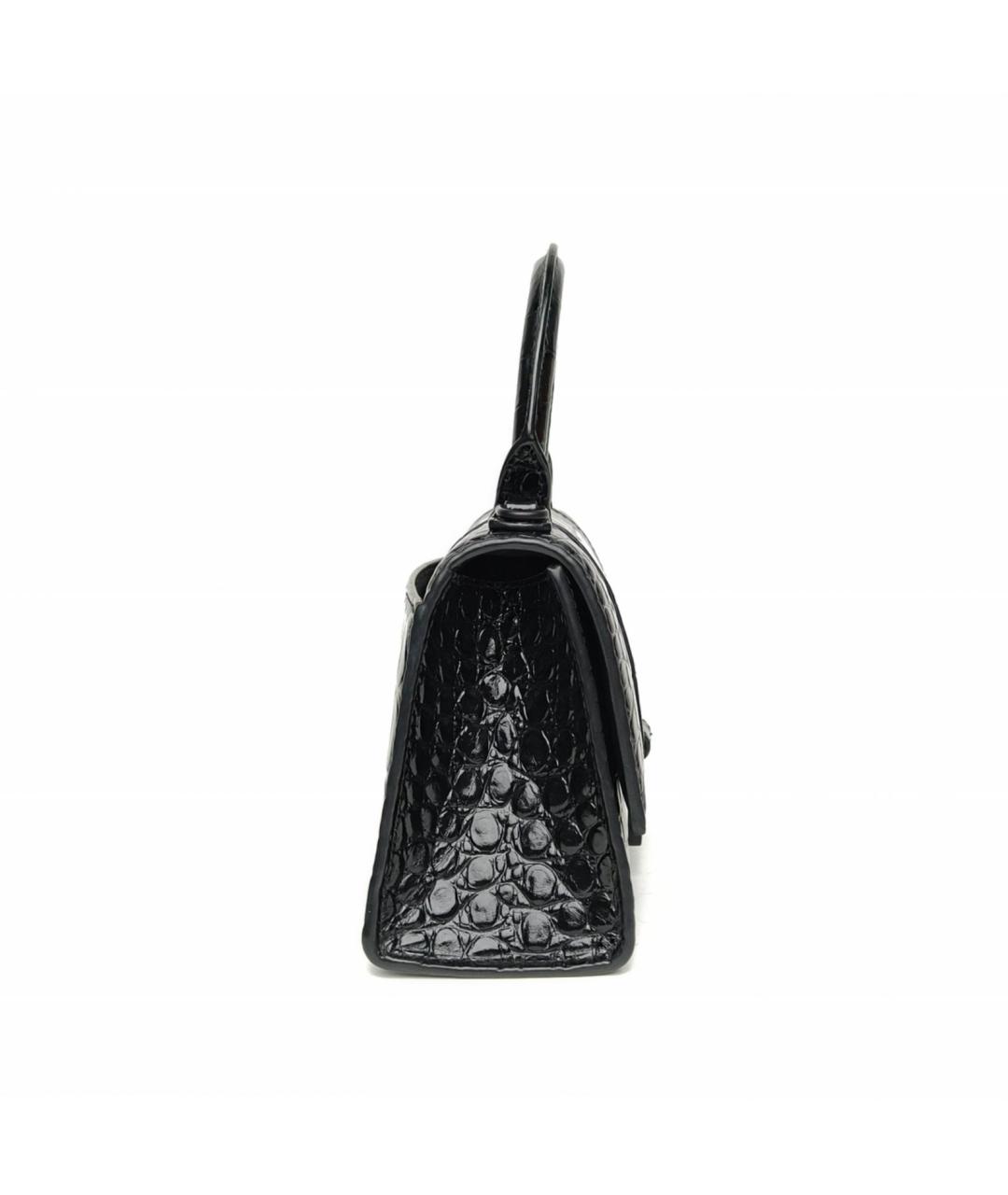 BALENCIAGA Черная кожаная сумка через плечо, фото 5