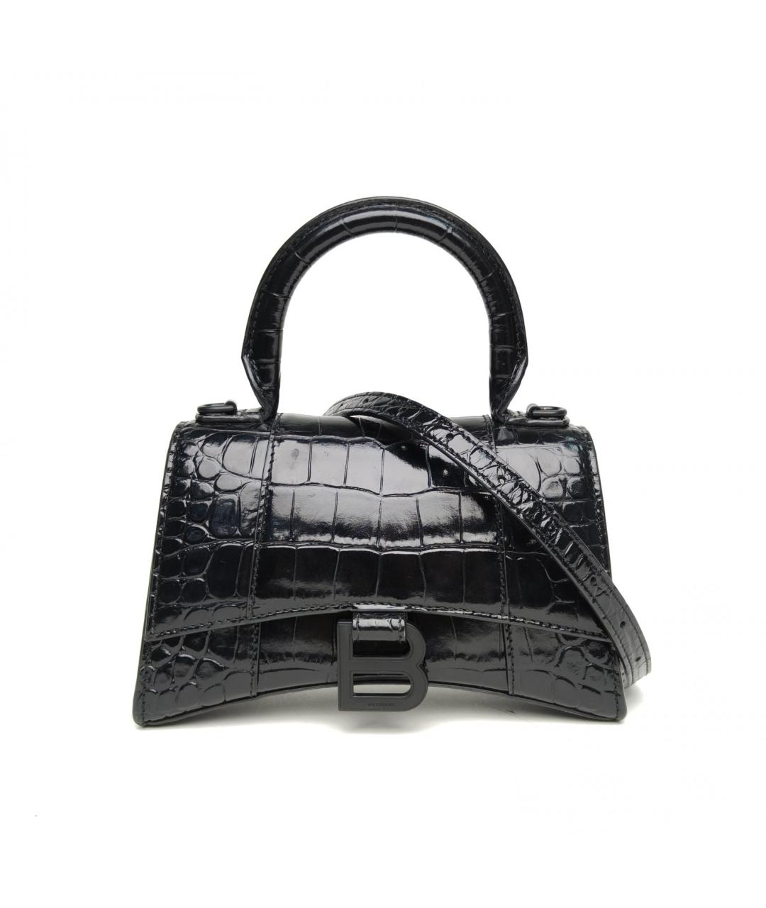 BALENCIAGA Черная кожаная сумка через плечо, фото 2