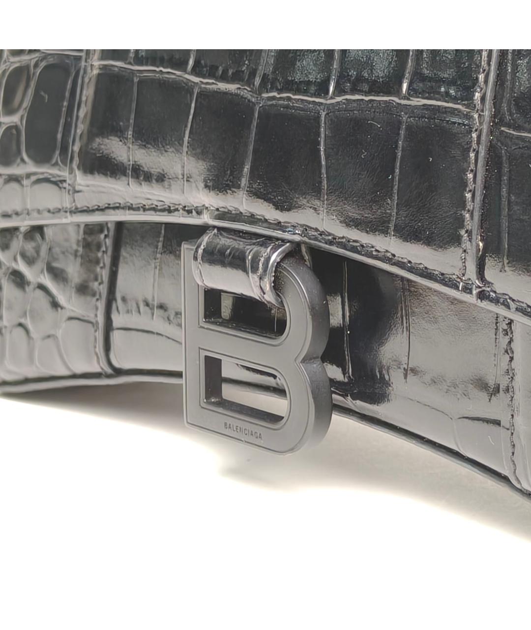 BALENCIAGA Черная кожаная сумка через плечо, фото 7