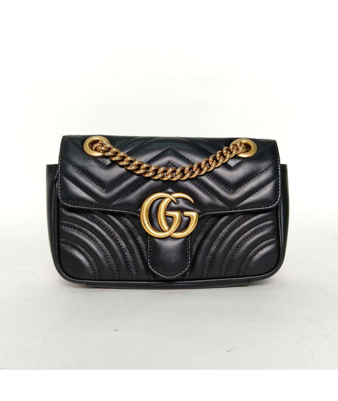 GUCCI Черная кожаная сумка через плечо, фото 2