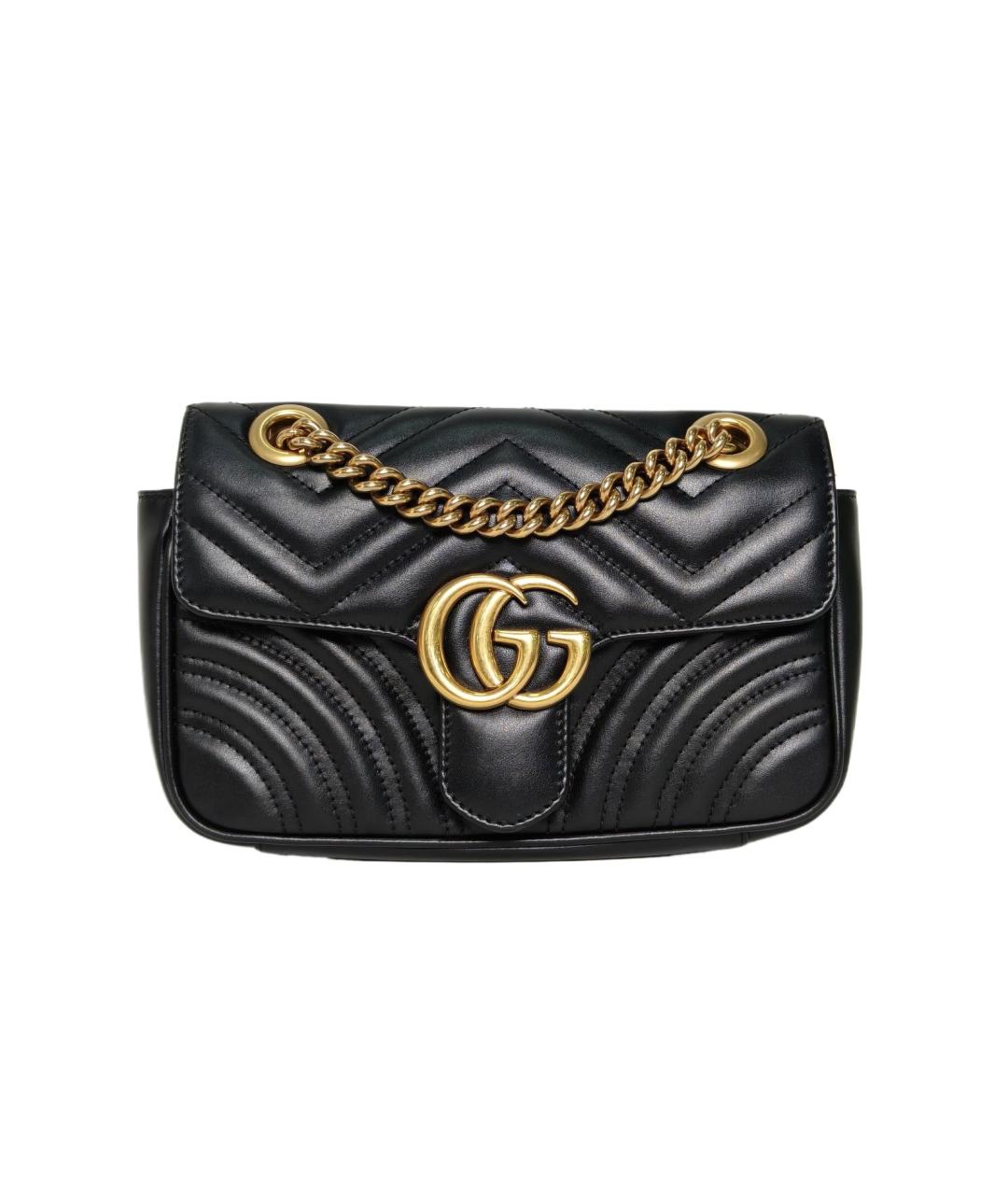 GUCCI Черная кожаная сумка через плечо, фото 10