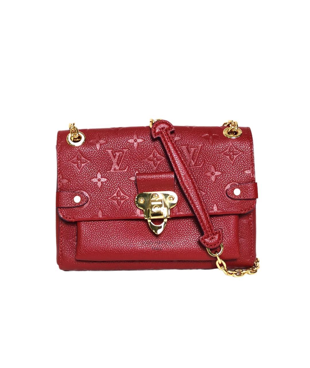 LOUIS VUITTON Красная кожаная сумка через плечо, фото 9