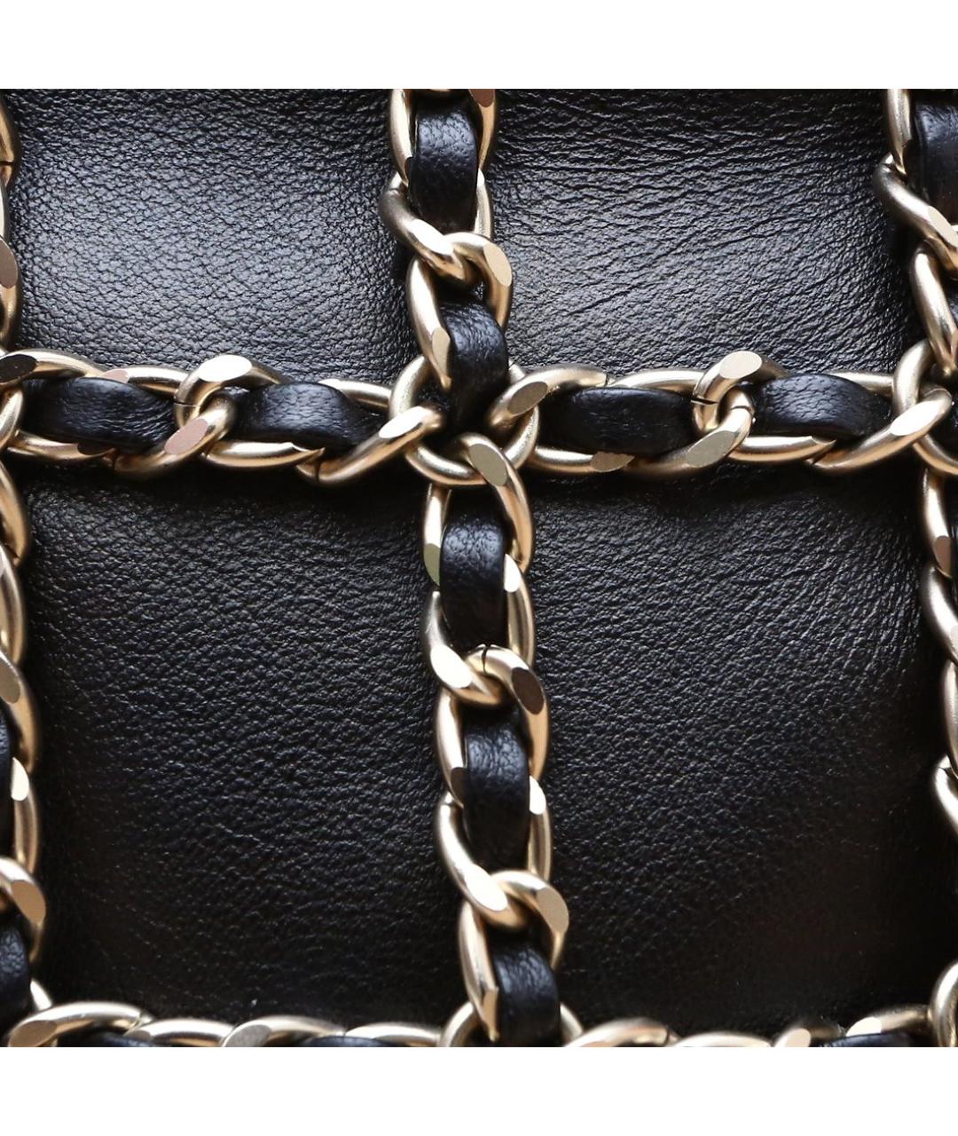 CHANEL Черная кожаная сумка через плечо, фото 7