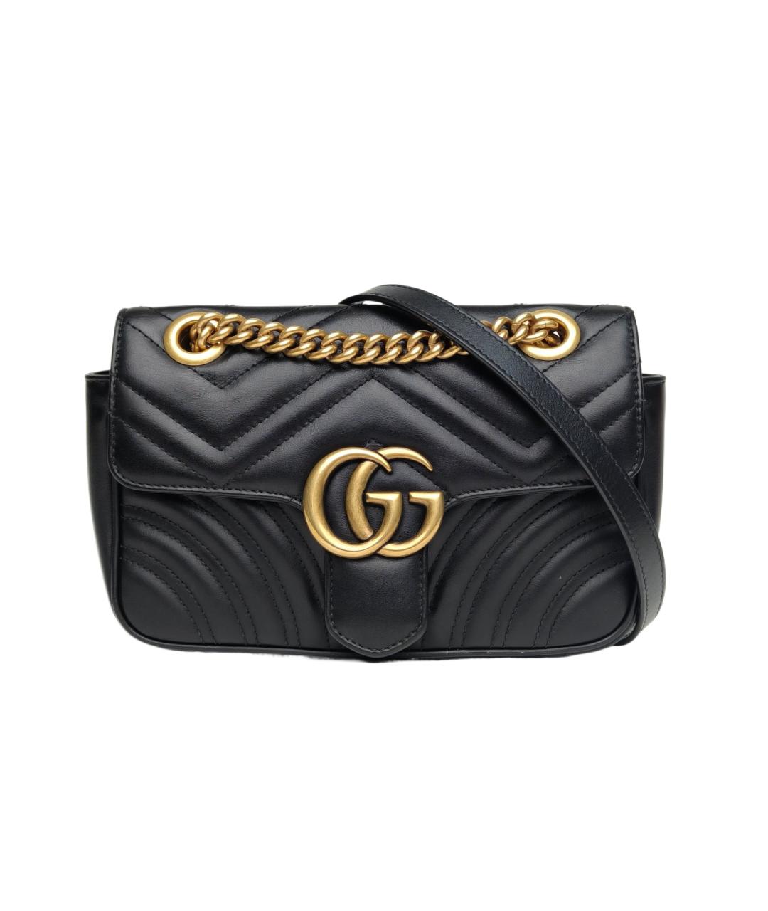 GUCCI Черная кожаная сумка через плечо, фото 10