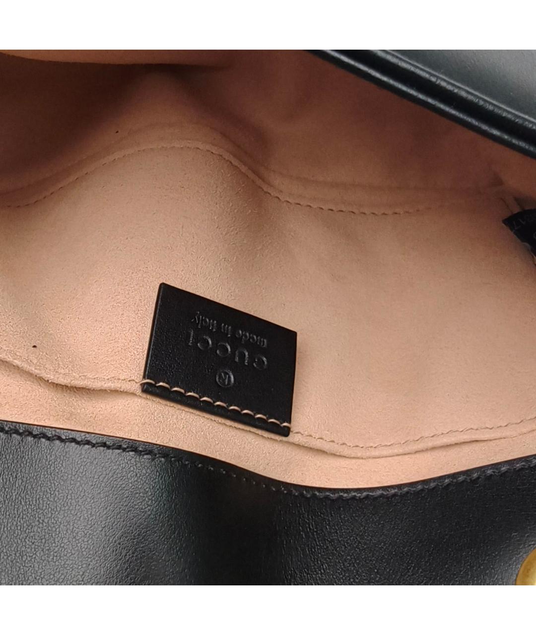 GUCCI Черная кожаная сумка через плечо, фото 8
