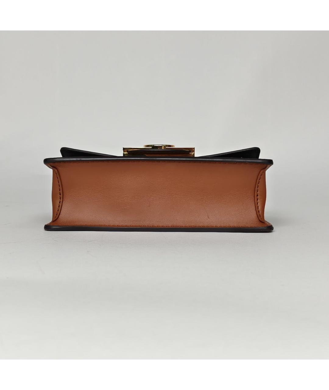 LOUIS VUITTON Коричневая кожаная сумка через плечо, фото 6