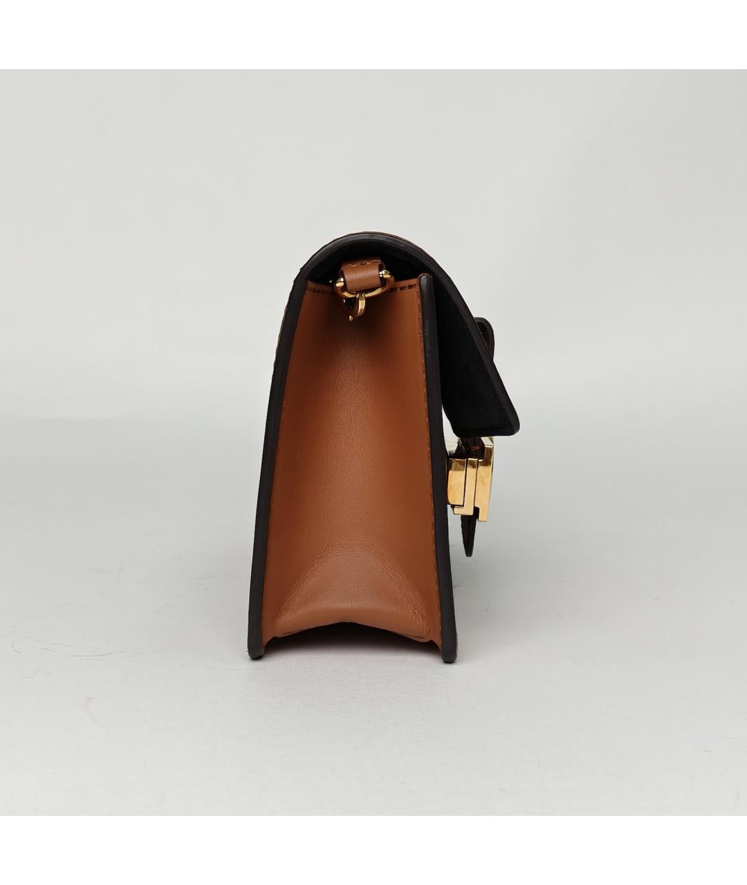 LOUIS VUITTON Коричневая кожаная сумка через плечо, фото 5