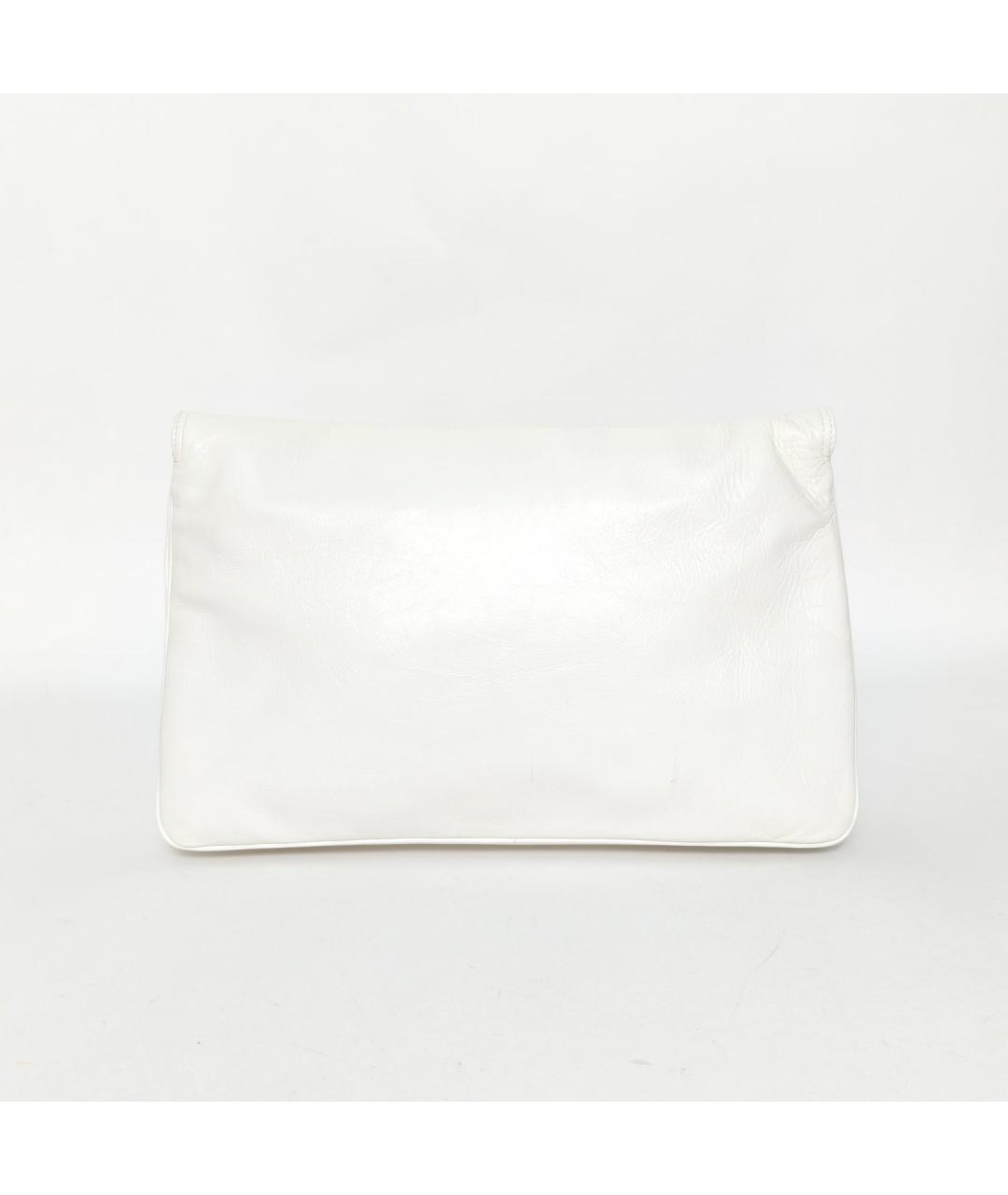 BALENCIAGA Белая кожаная сумка через плечо, фото 4