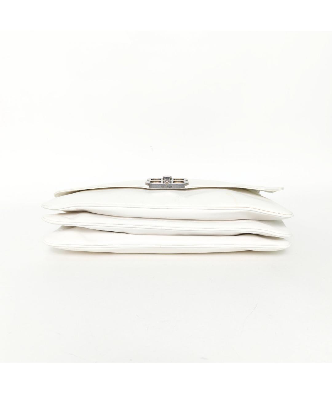 BALENCIAGA Белая кожаная сумка через плечо, фото 6