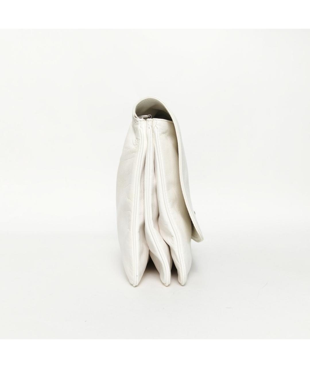 BALENCIAGA Белая кожаная сумка через плечо, фото 3