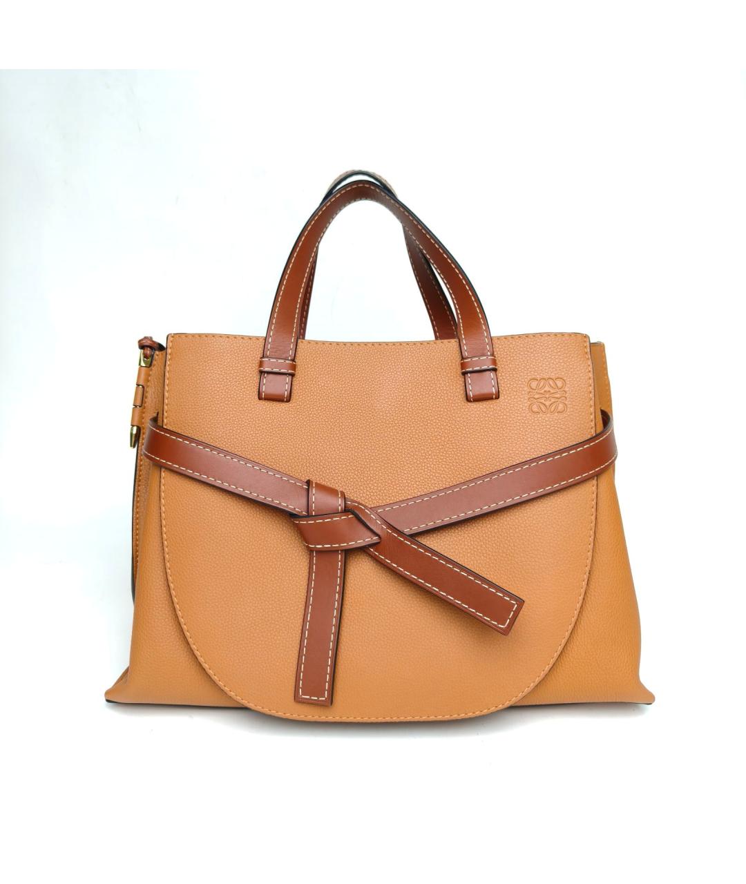 LOEWE Коричневая кожаная сумка через плечо, фото 2