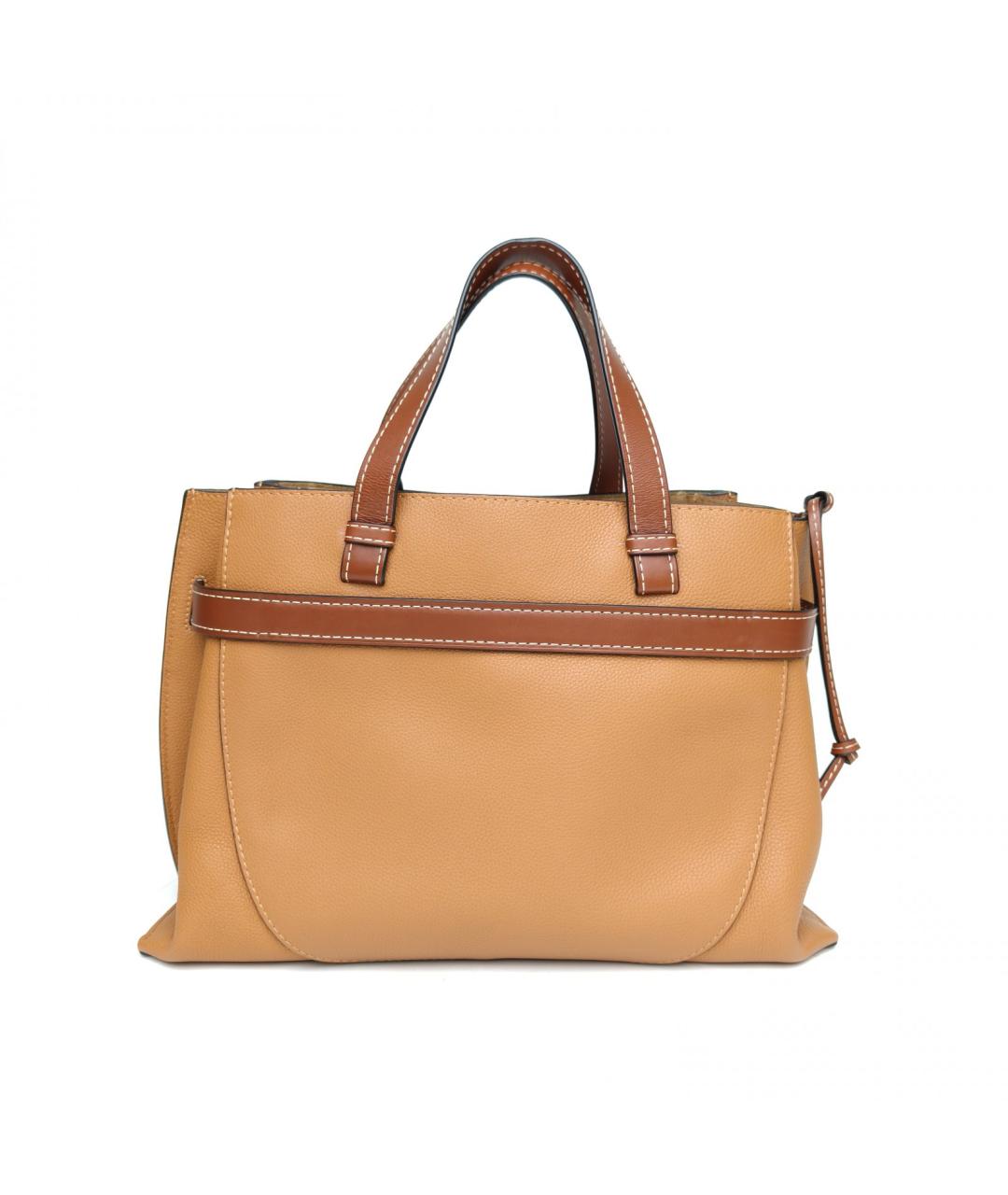 LOEWE Коричневая кожаная сумка через плечо, фото 4