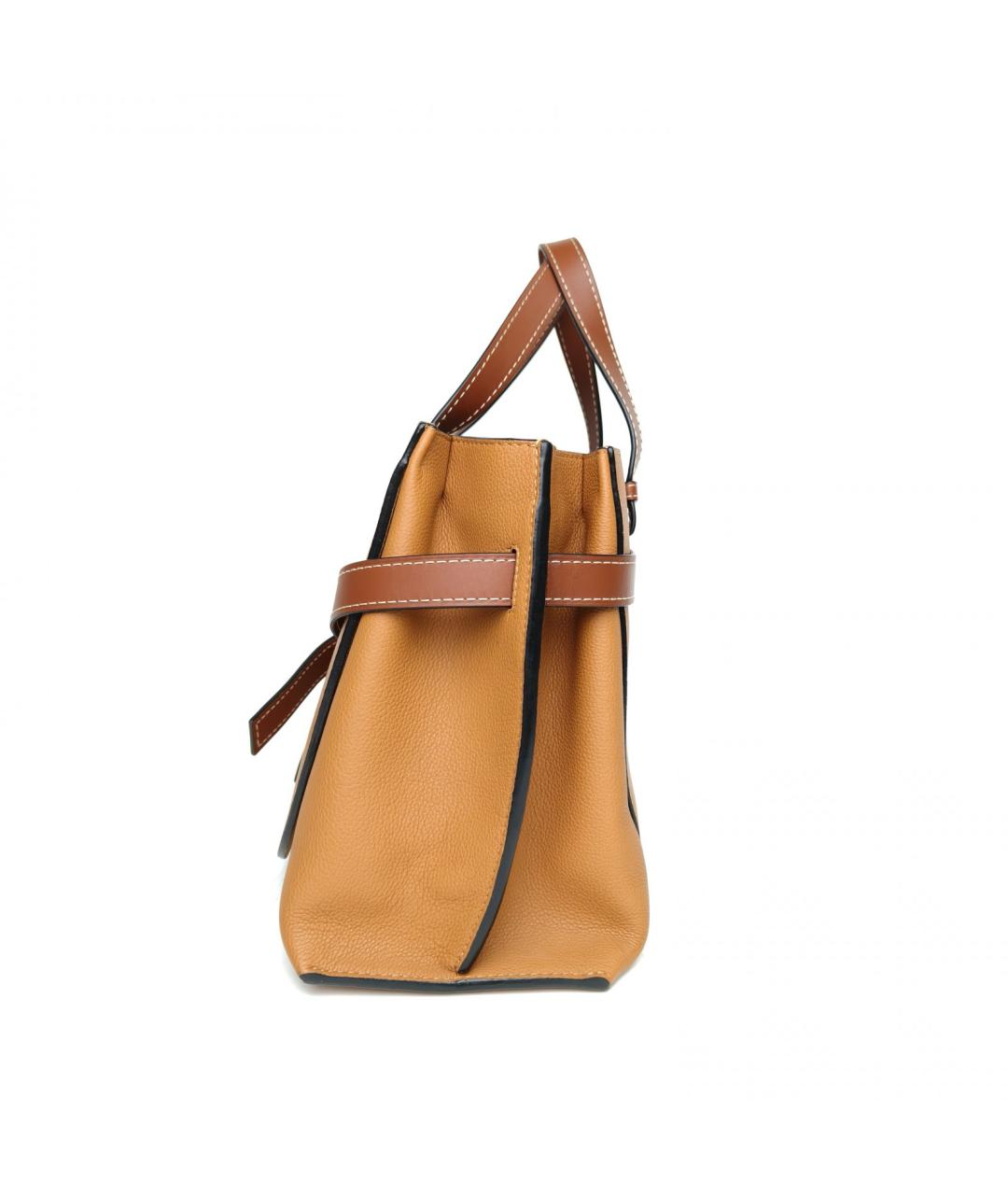 LOEWE Коричневая кожаная сумка через плечо, фото 3