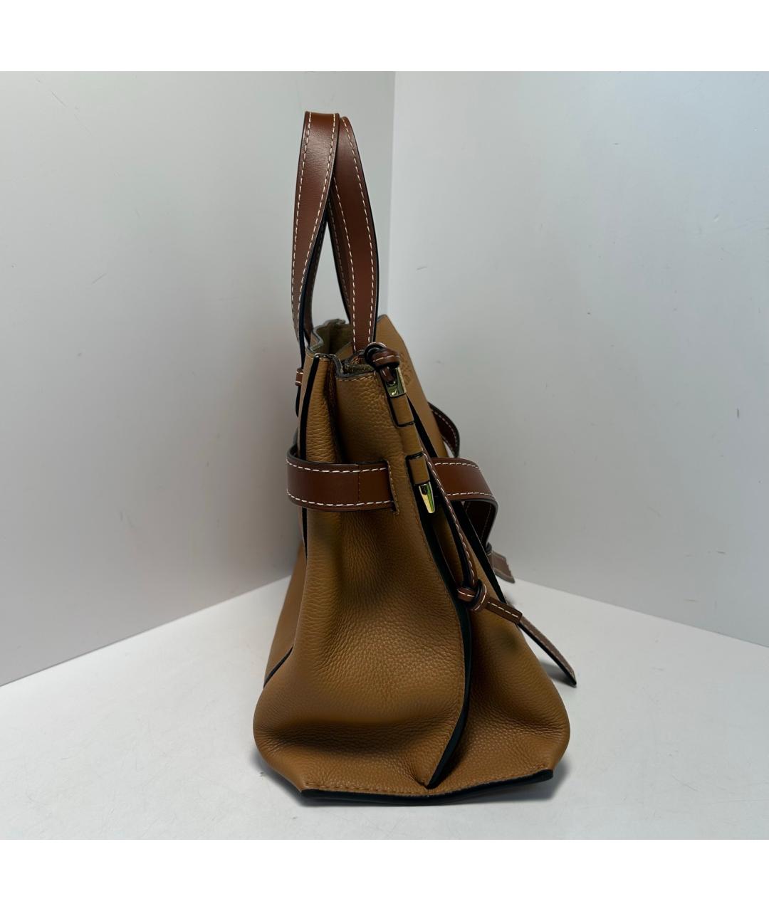 LOEWE Коричневая кожаная сумка через плечо, фото 9