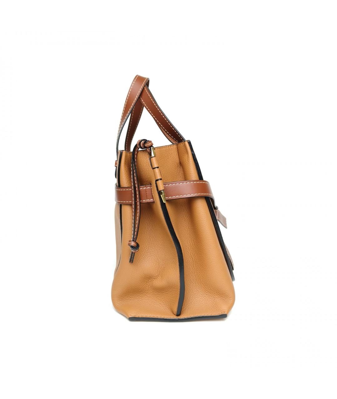 LOEWE Коричневая кожаная сумка через плечо, фото 5