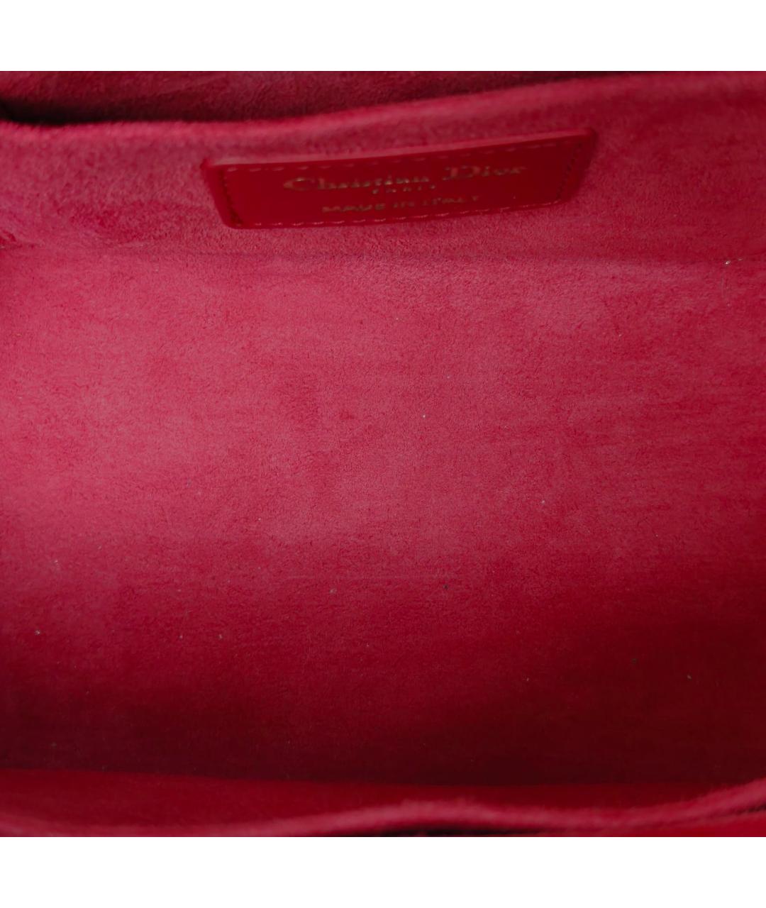 CHRISTIAN DIOR Красная кожаная косметичка, фото 7