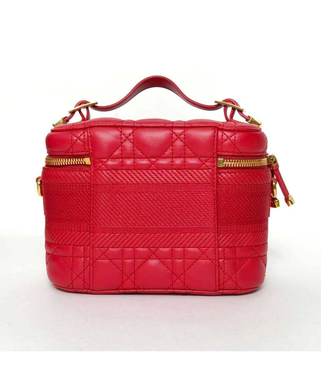 CHRISTIAN DIOR Красная кожаная косметичка, фото 4