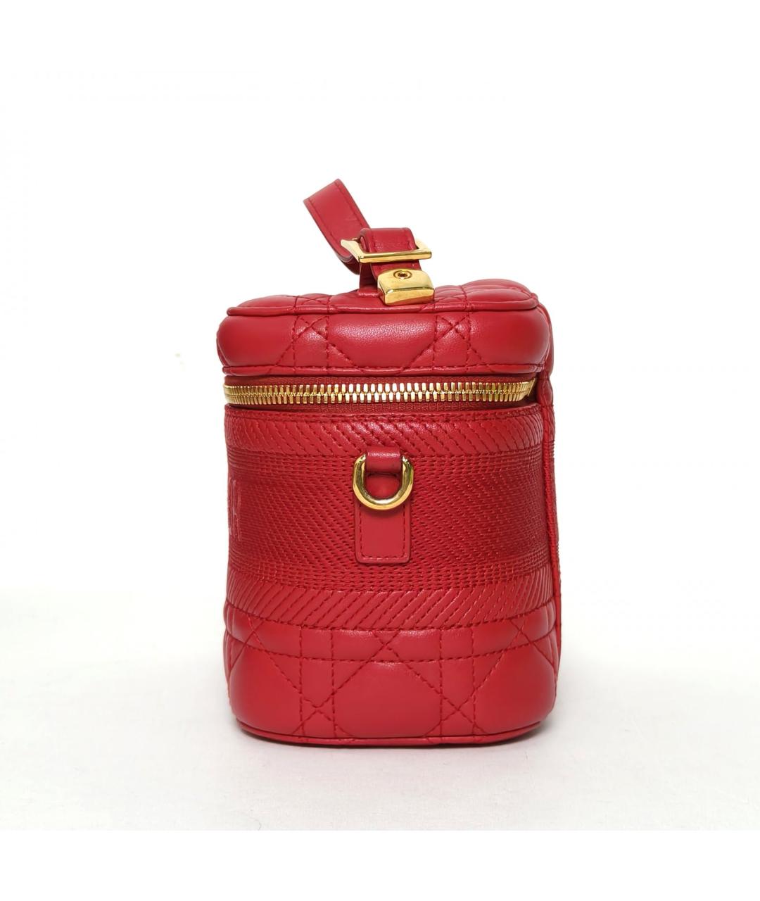 CHRISTIAN DIOR Красная кожаная косметичка, фото 3