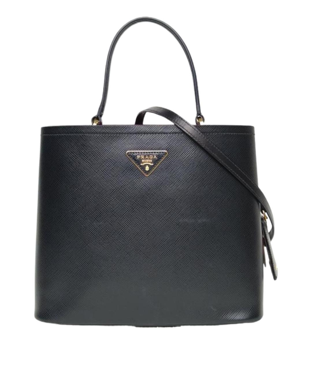 PRADA Черная кожаная сумка через плечо, фото 1