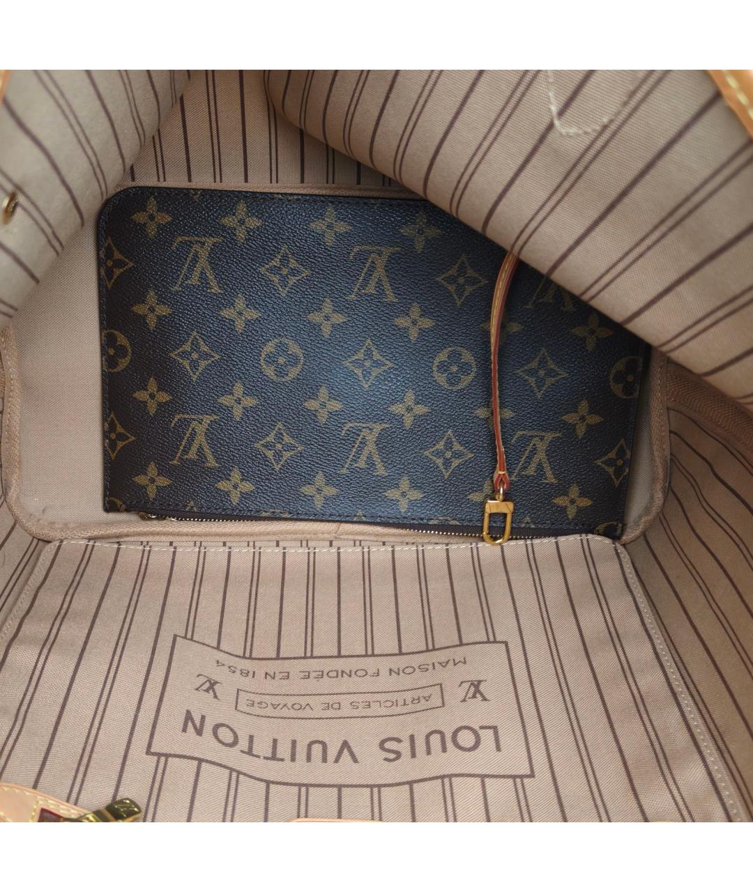 LOUIS VUITTON Коричневая сумка с короткими ручками, фото 7