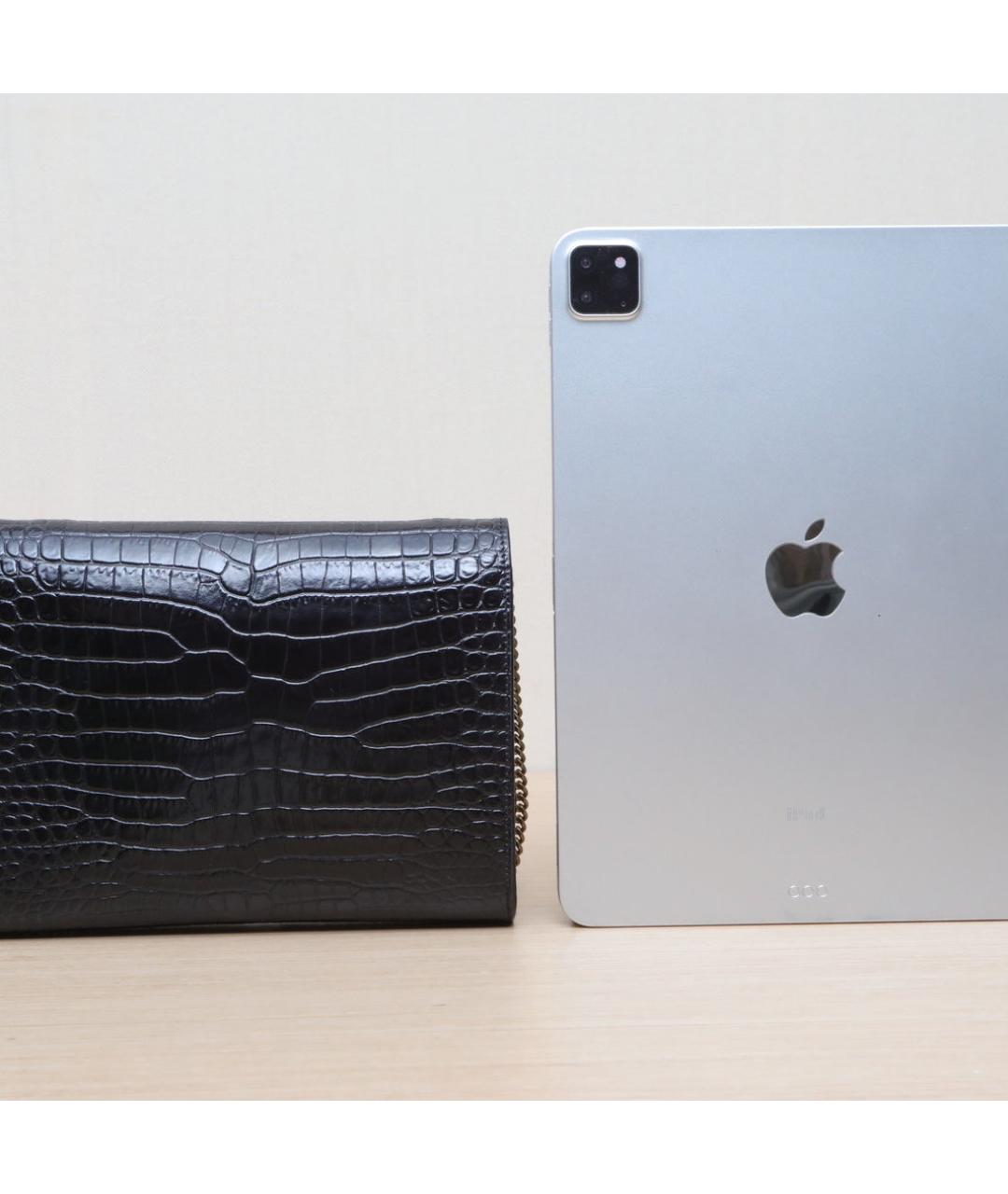 SAINT LAURENT Черная кожаная сумка через плечо, фото 6