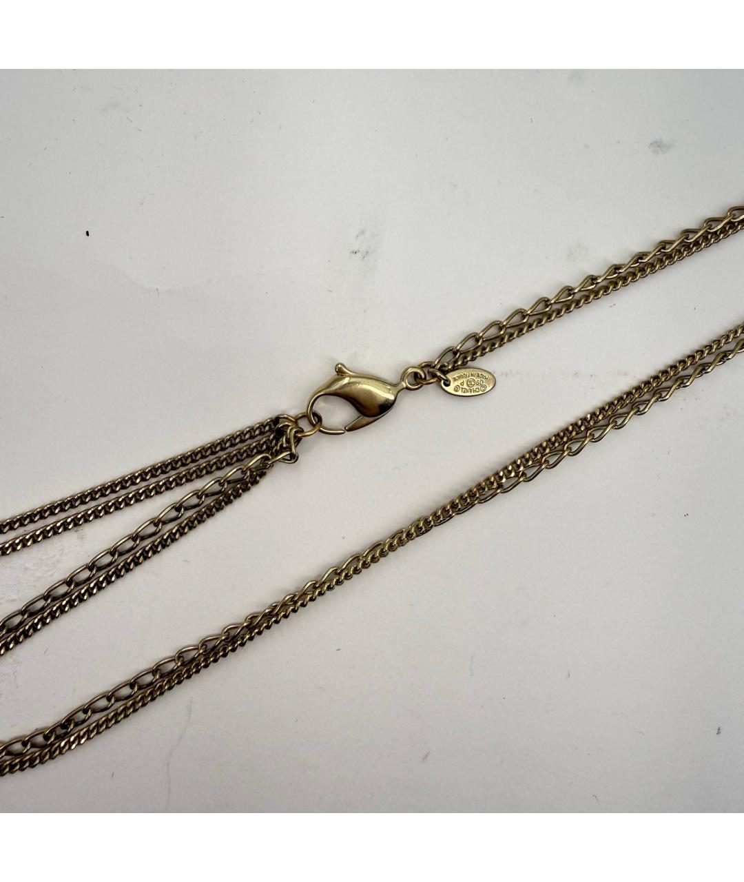 CHANEL Золотое металлическое колье, фото 6