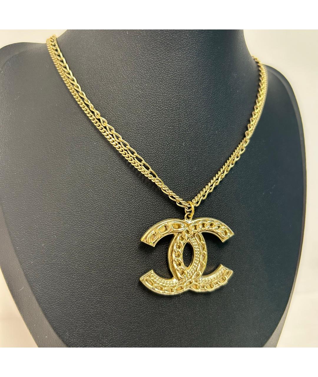 CHANEL Золотое металлическое колье, фото 8