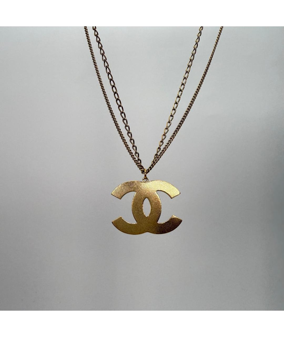 CHANEL Золотое металлическое колье, фото 3