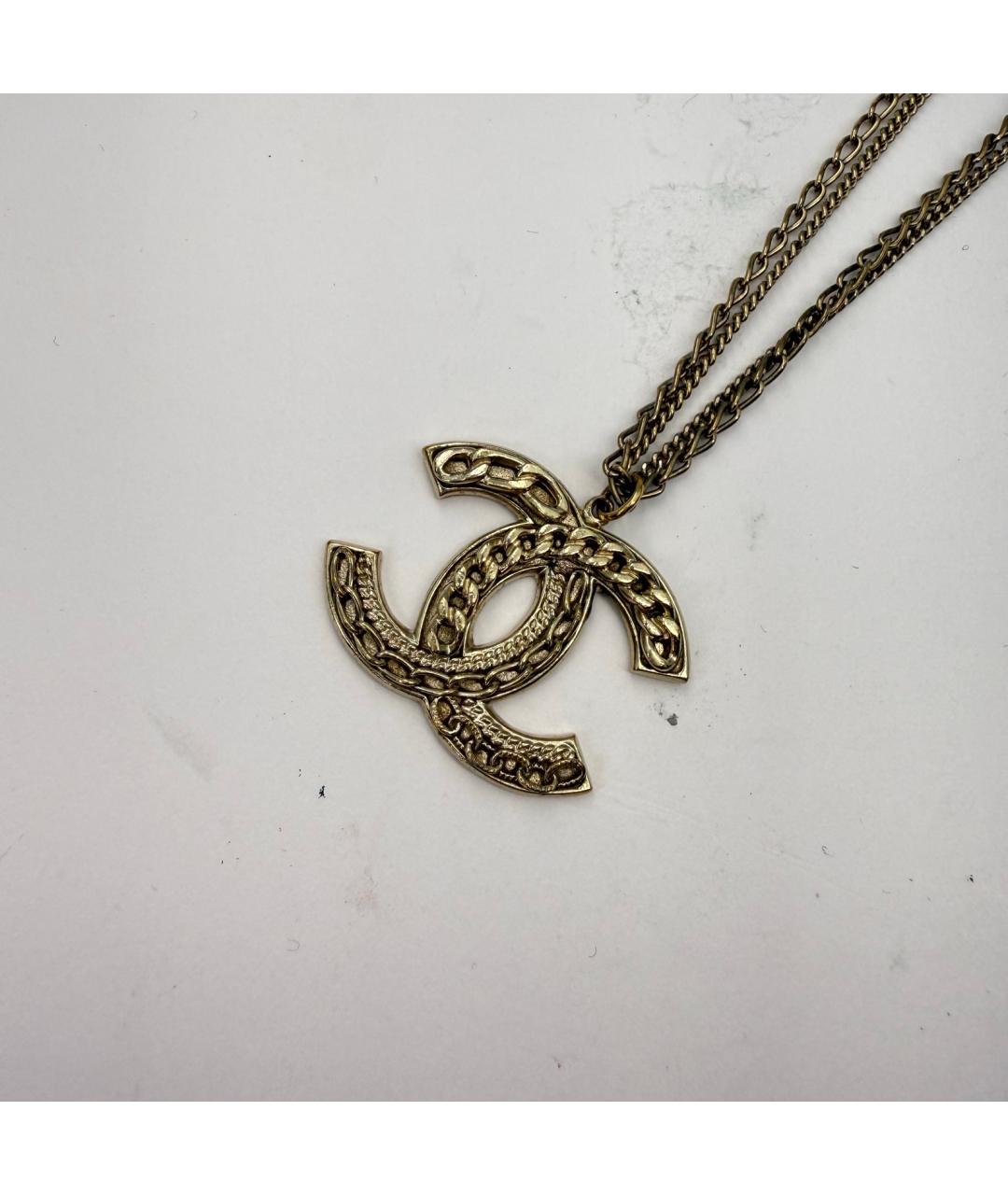 CHANEL Золотое металлическое колье, фото 4