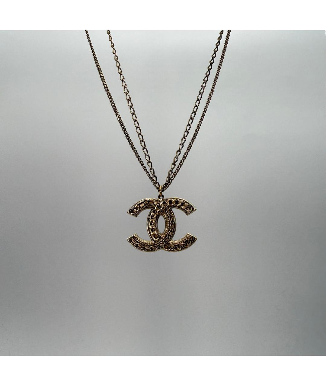 CHANEL Золотое металлическое колье, фото 2