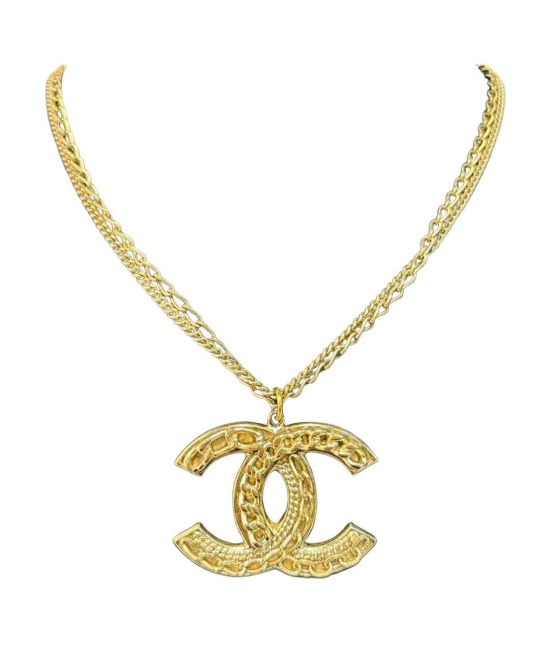 CHANEL Золотое металлическое колье, фото 1