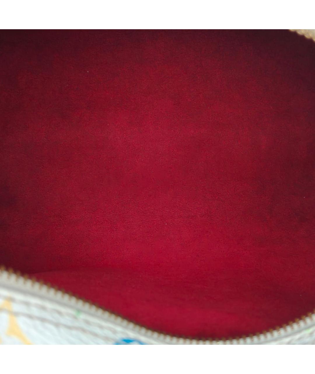 LOUIS VUITTON Белая кожаная сумка с короткими ручками, фото 2