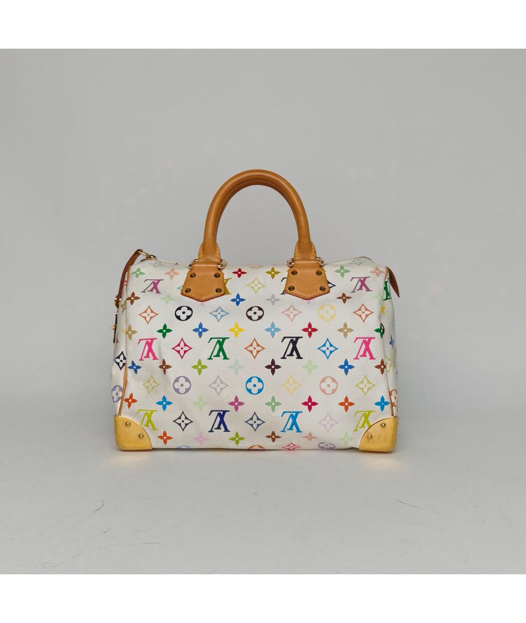 LOUIS VUITTON Белая кожаная сумка с короткими ручками, фото 6